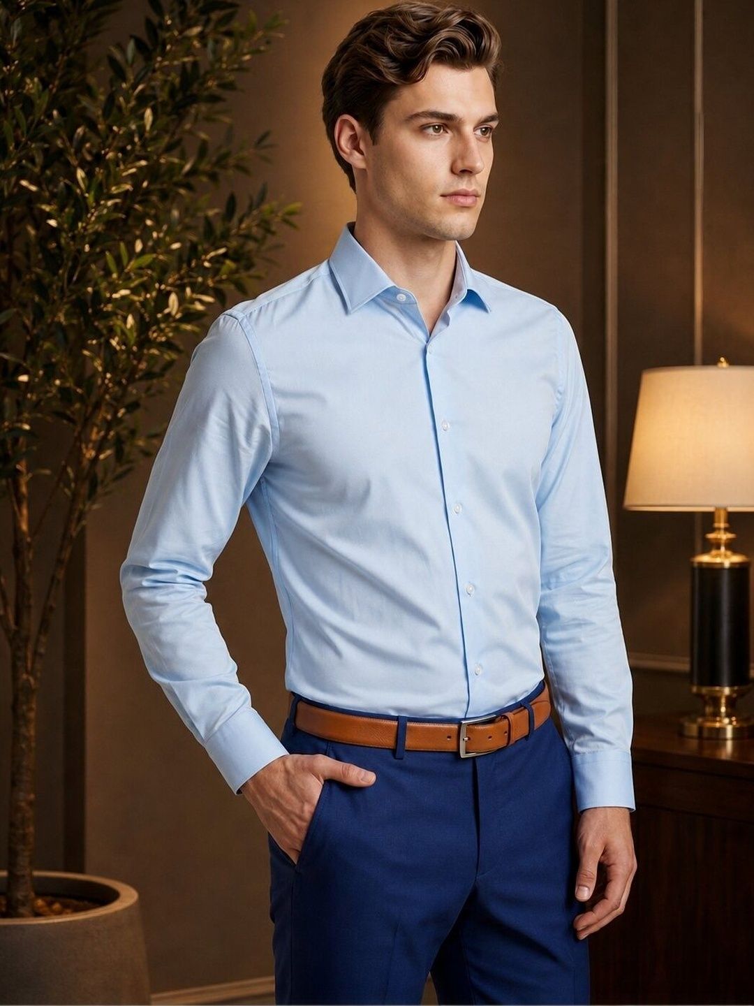 Turtle Men Standard Slim Fit Formal Shirt