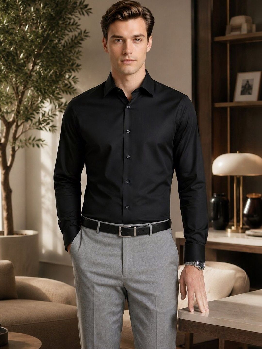 Turtle Men Standard Slim Fit Formal Shirt