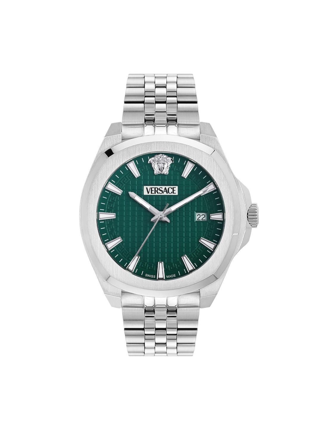 Versace Versace Luxury 3 Hands 42 mm Green dial Men Analog Watch- VEKKA0425