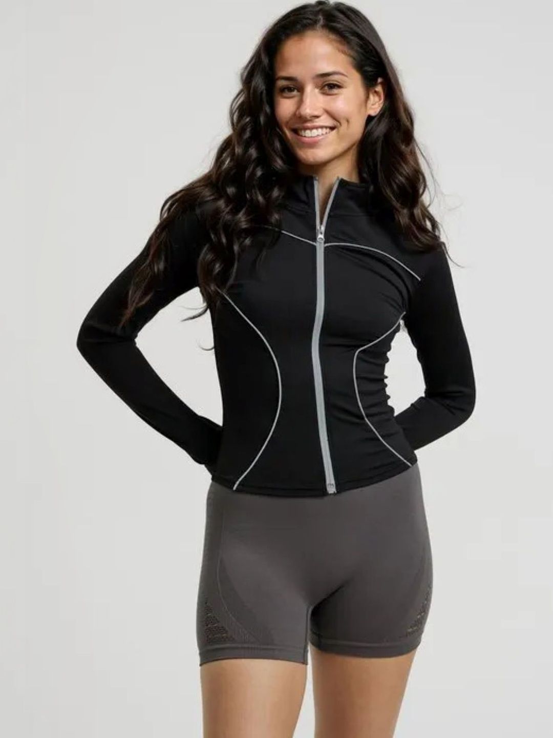 Eleg & Stilance Women Colourblocked Lightweight Training or Gym Sporty Jacket