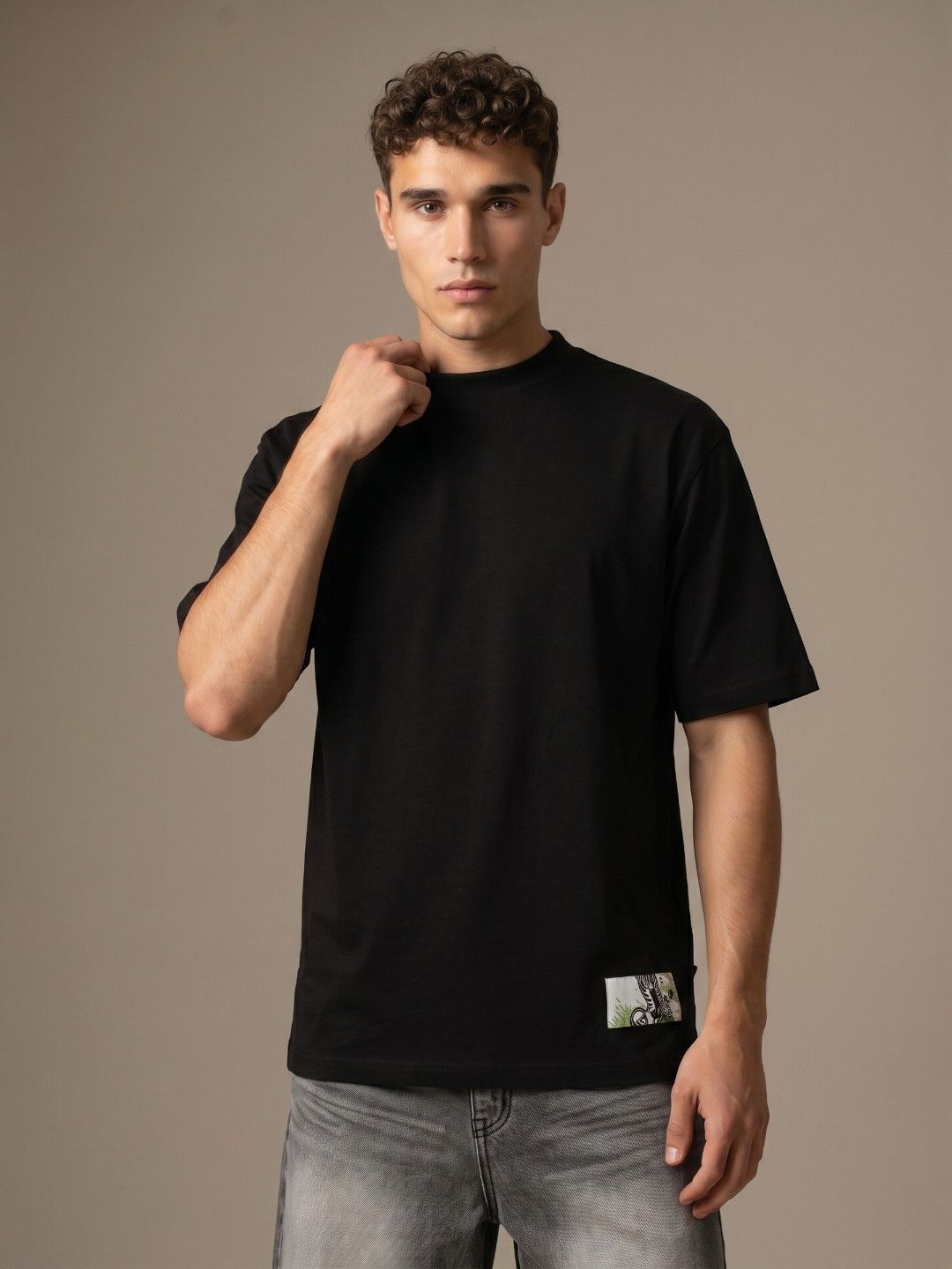 glitchez Men High Neck T-shirt