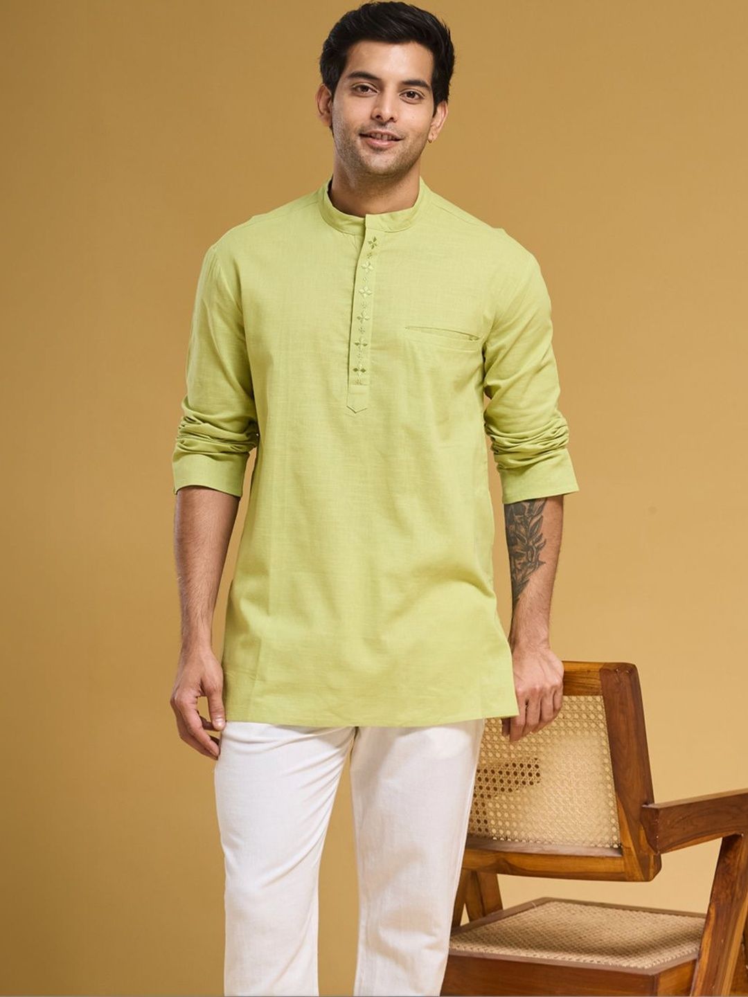 Fabindia Men Thread Work Kurta
