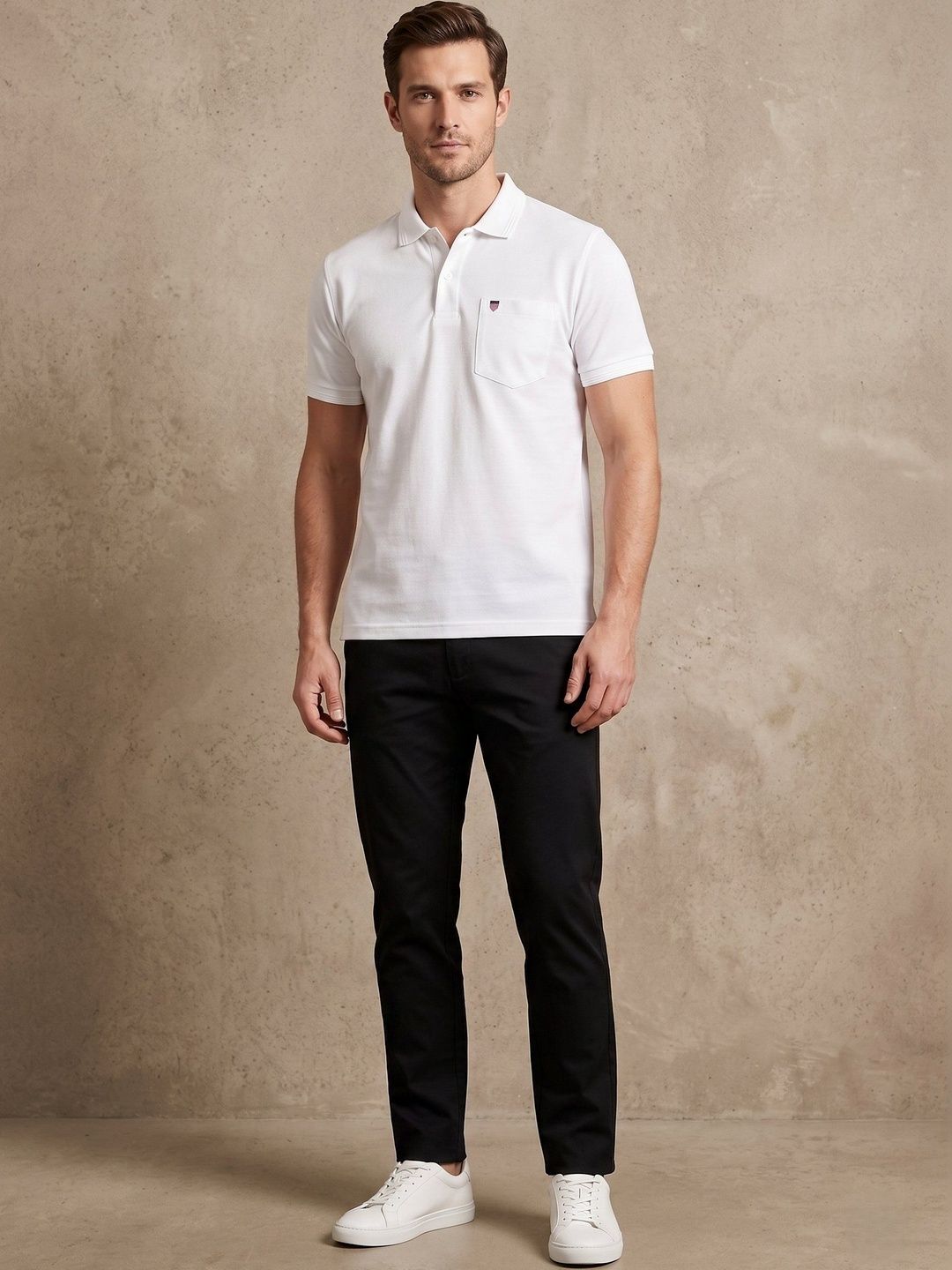 Mast & Harbour Men Polo Collar T-shirt