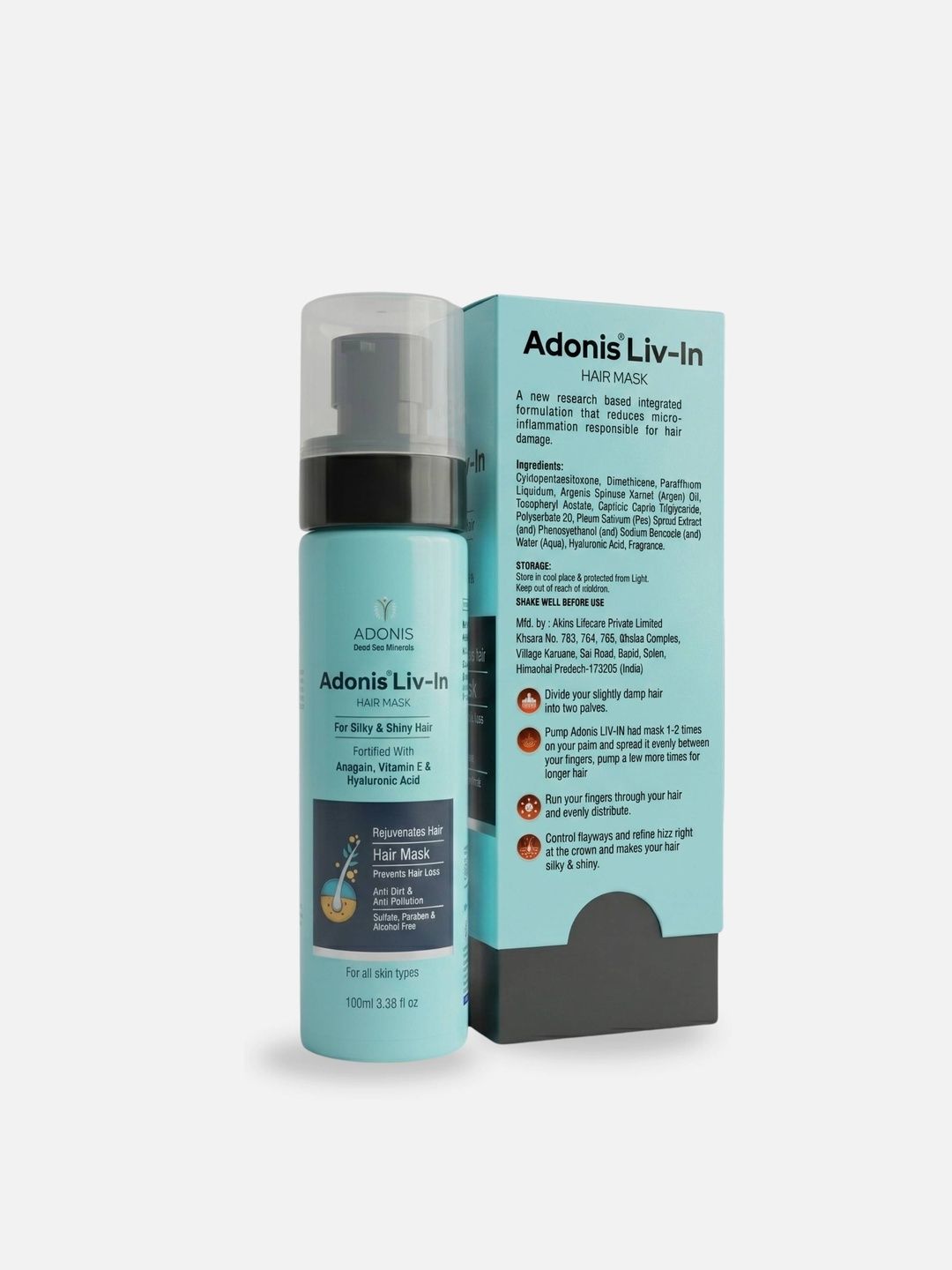 Adonis LIV-IN Hair Mask For Anti-Frizz Deep Hydration Hair - 100 ml