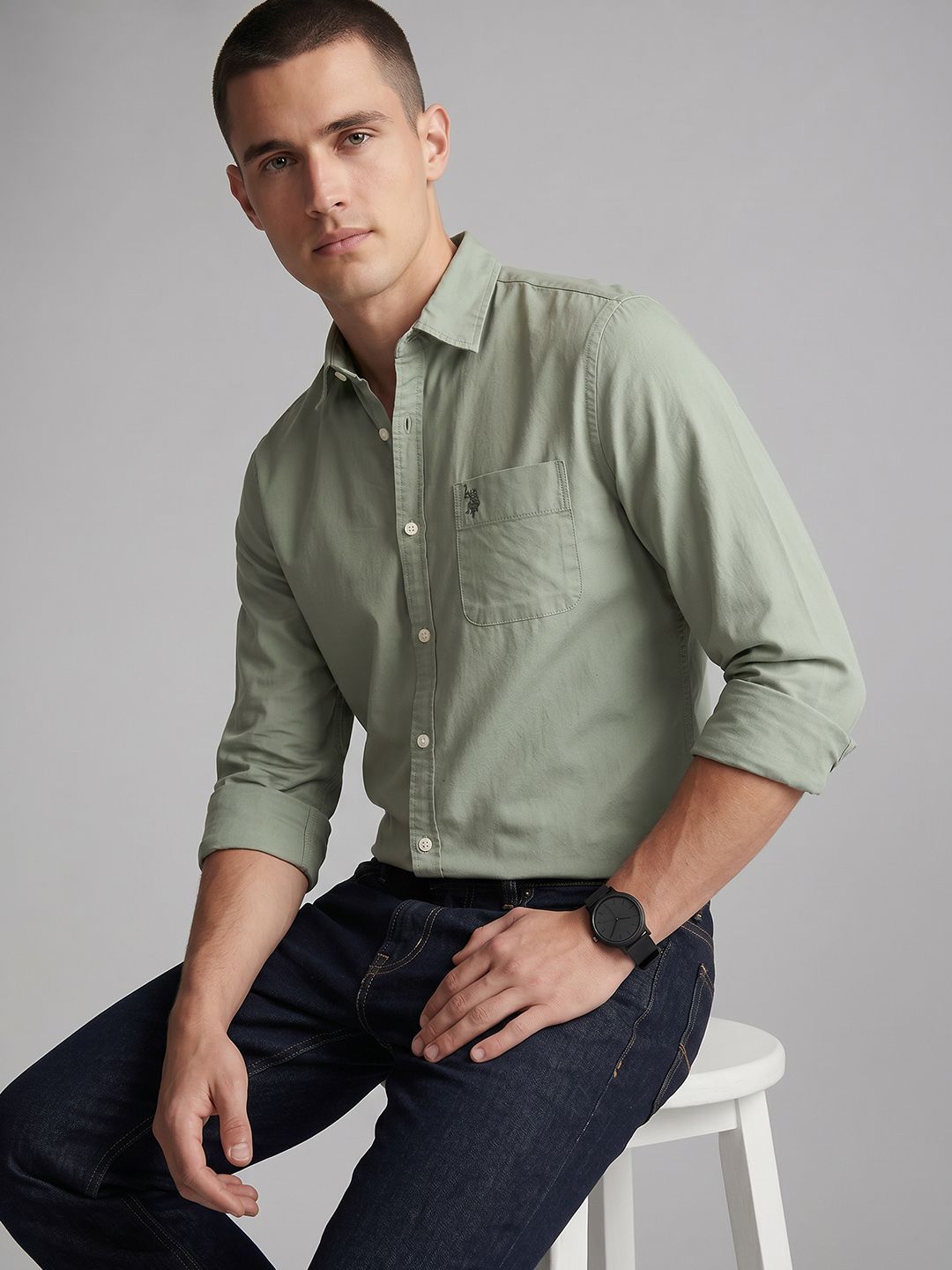 U.S. Polo Assn. Denim Co. Spread Collar Casual Shirt