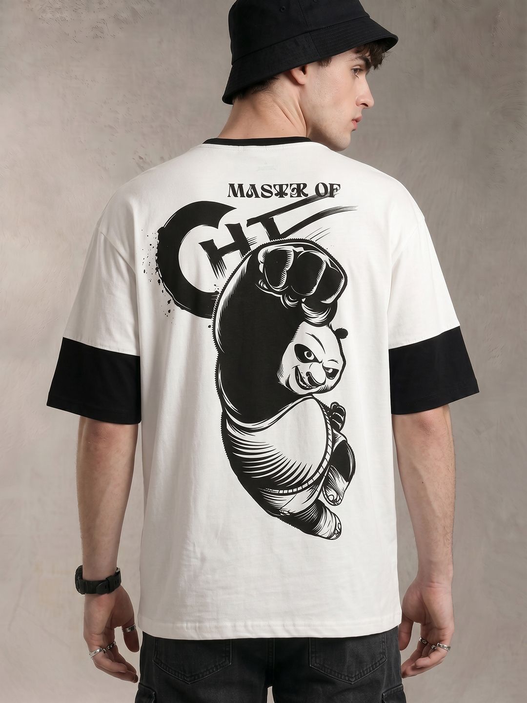 Kung Fu Panda by Kook N Keech Printed Relaxed Fit Pure Cotton T-shirt