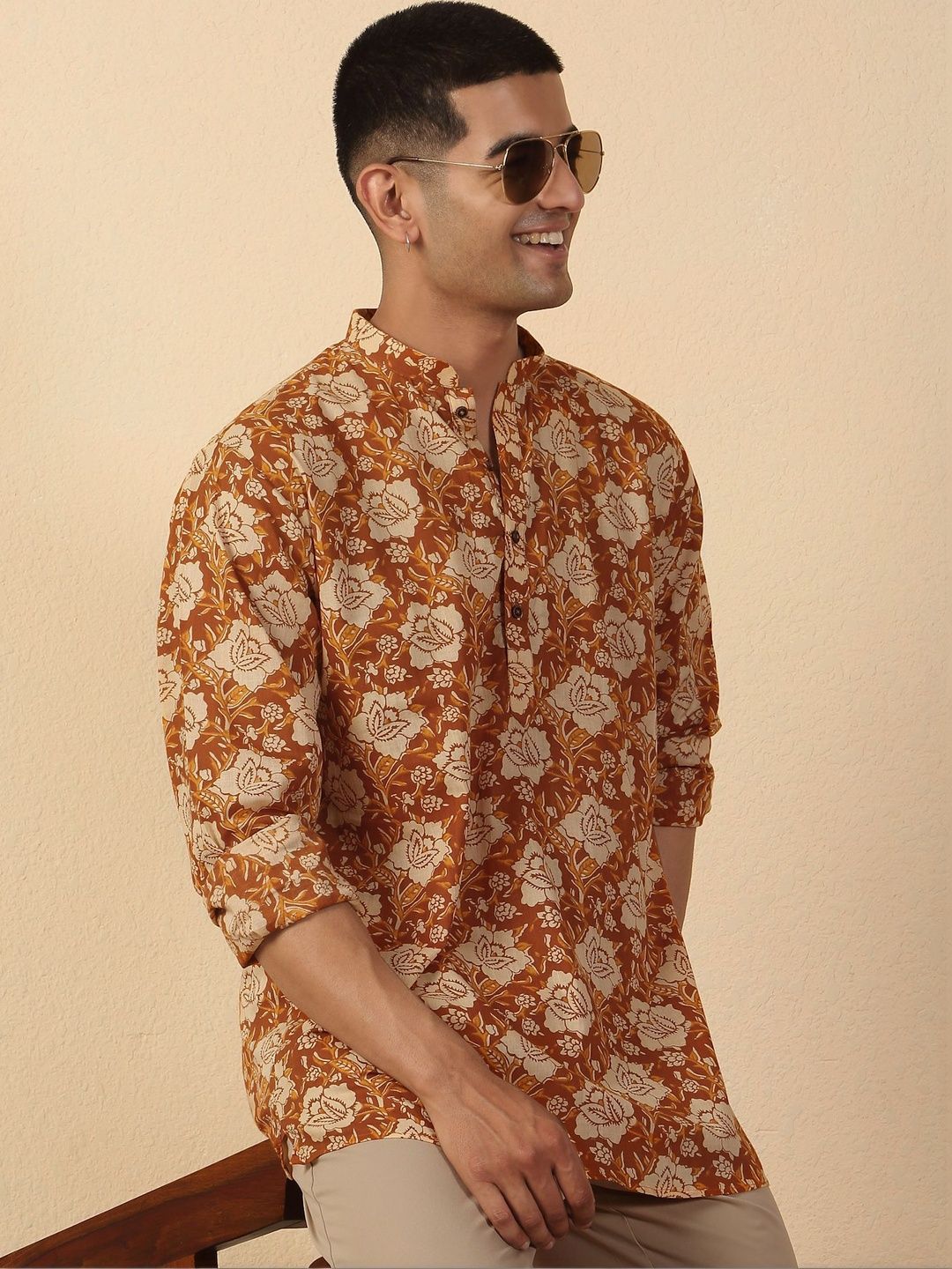 KRAFT INDIA Men Floral Printed Kurta