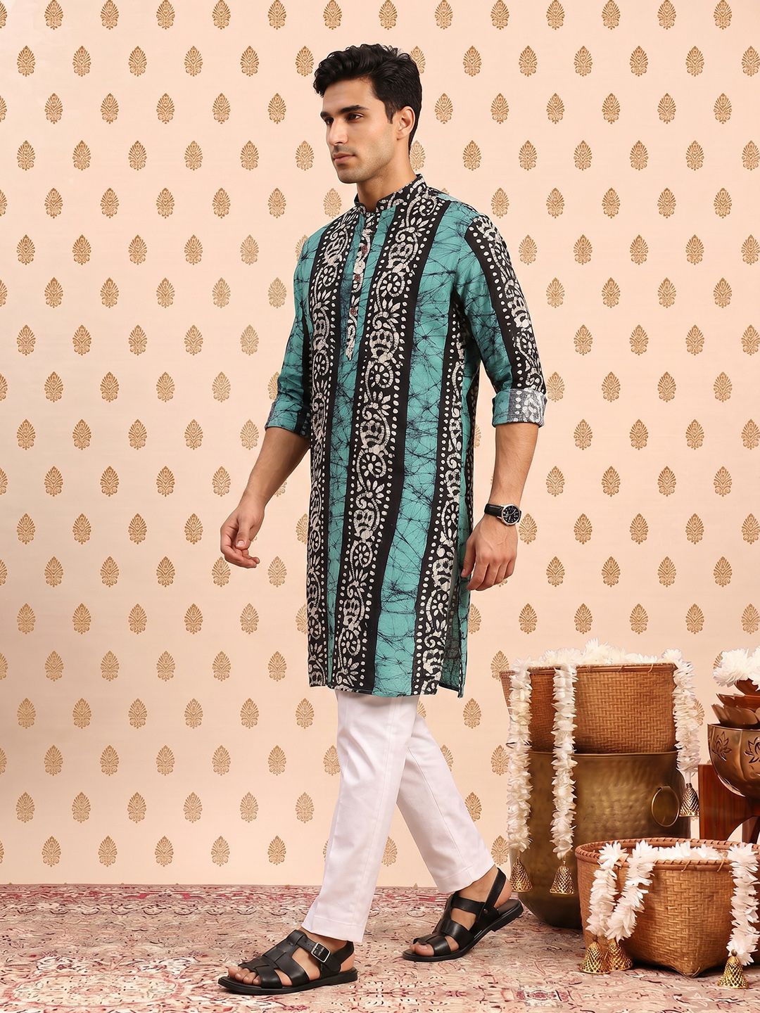 SOURAGYA Ethnic Motifs Printed Straight Kurta