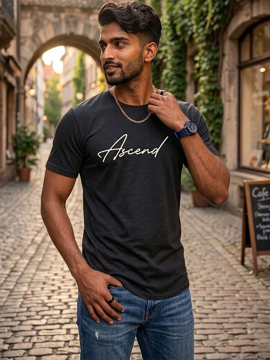 Moda Rapido Men Typography Printed T-shirt