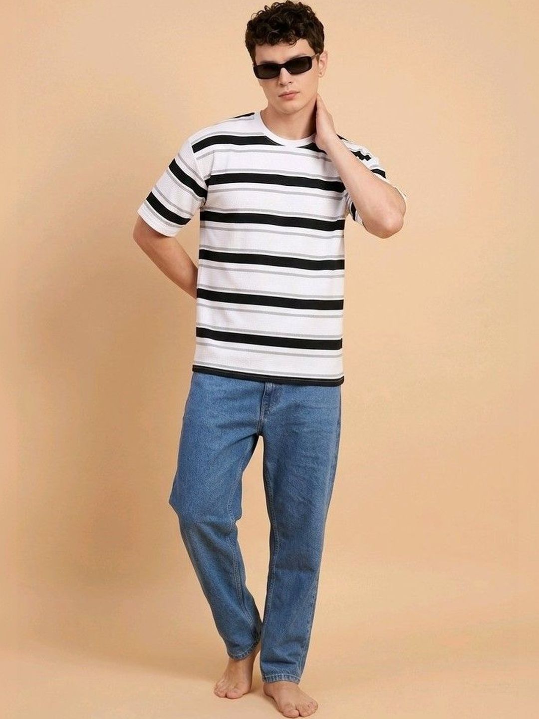 Mast & Harbour Men Striped T-shirt