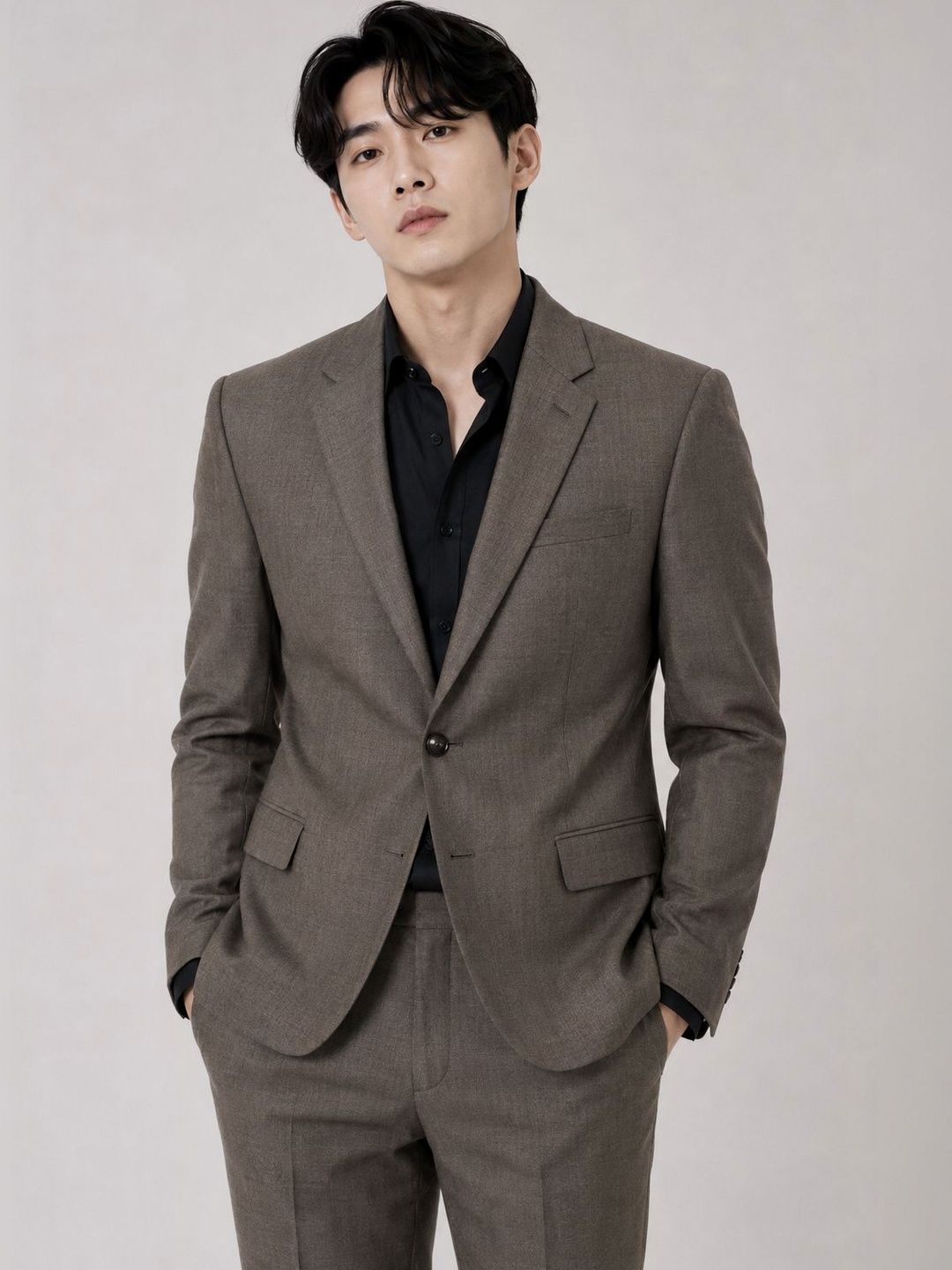 Thecrownandcollar Tailored Fit Single-Breasted Two-Piece Suit