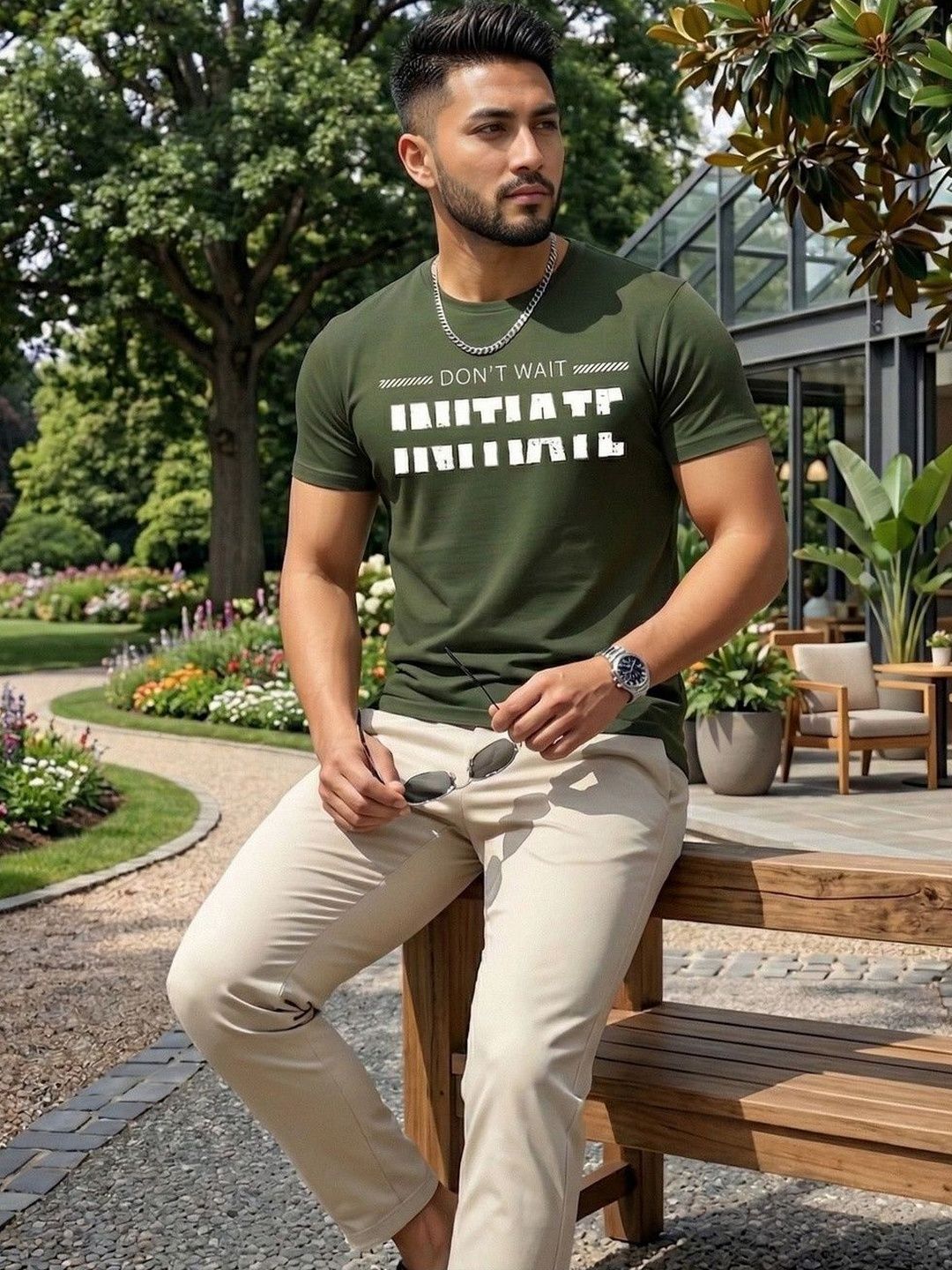Moda Rapido Men Typography Printed T-shirt
