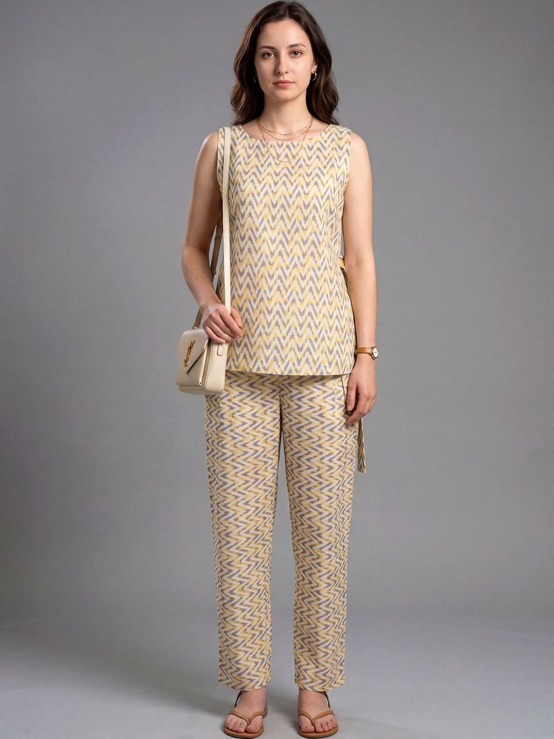 GARDEN PARTY Printed Top with Trousers
