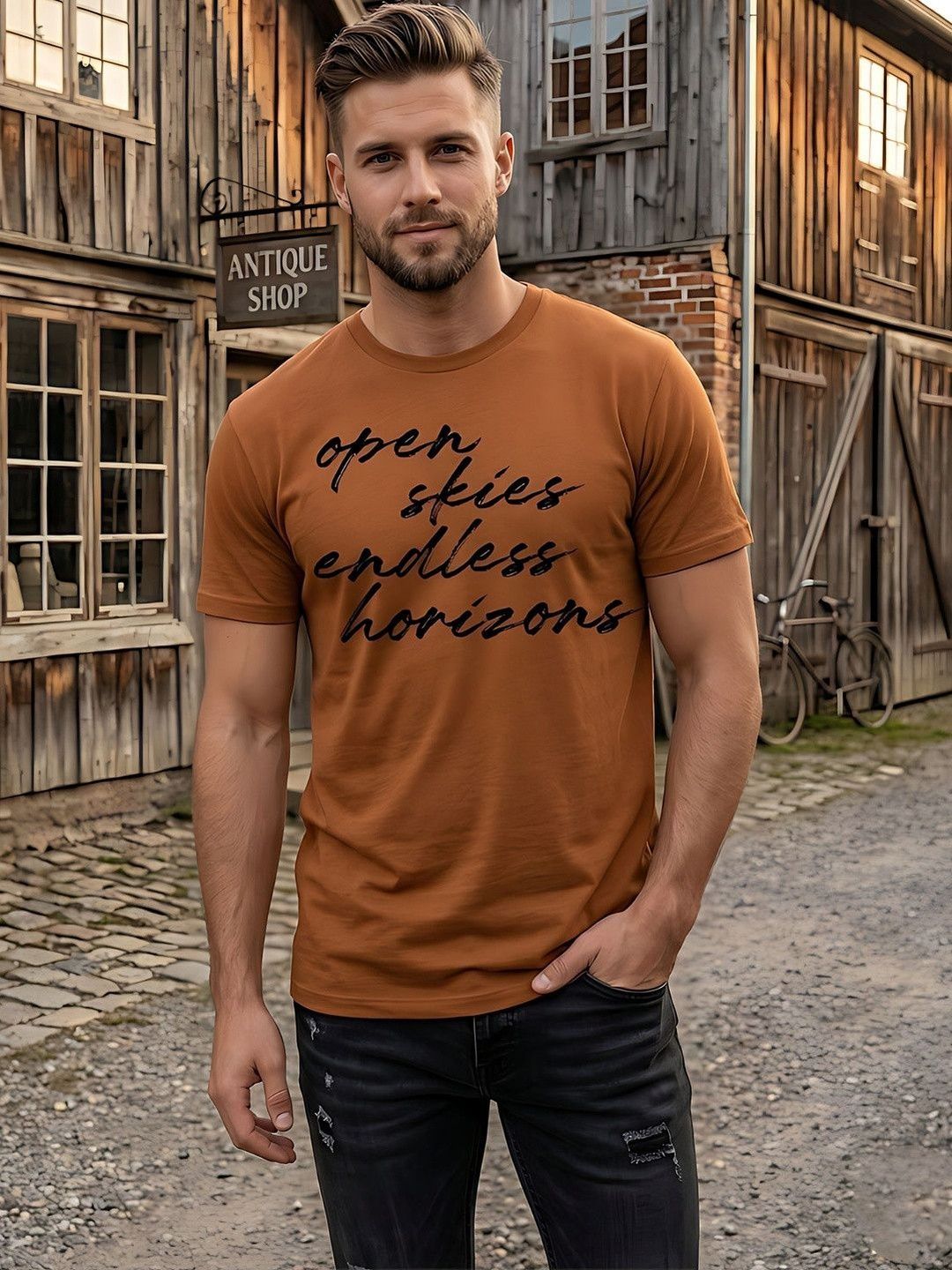 Moda Rapido Men Typography Printed T-shirt