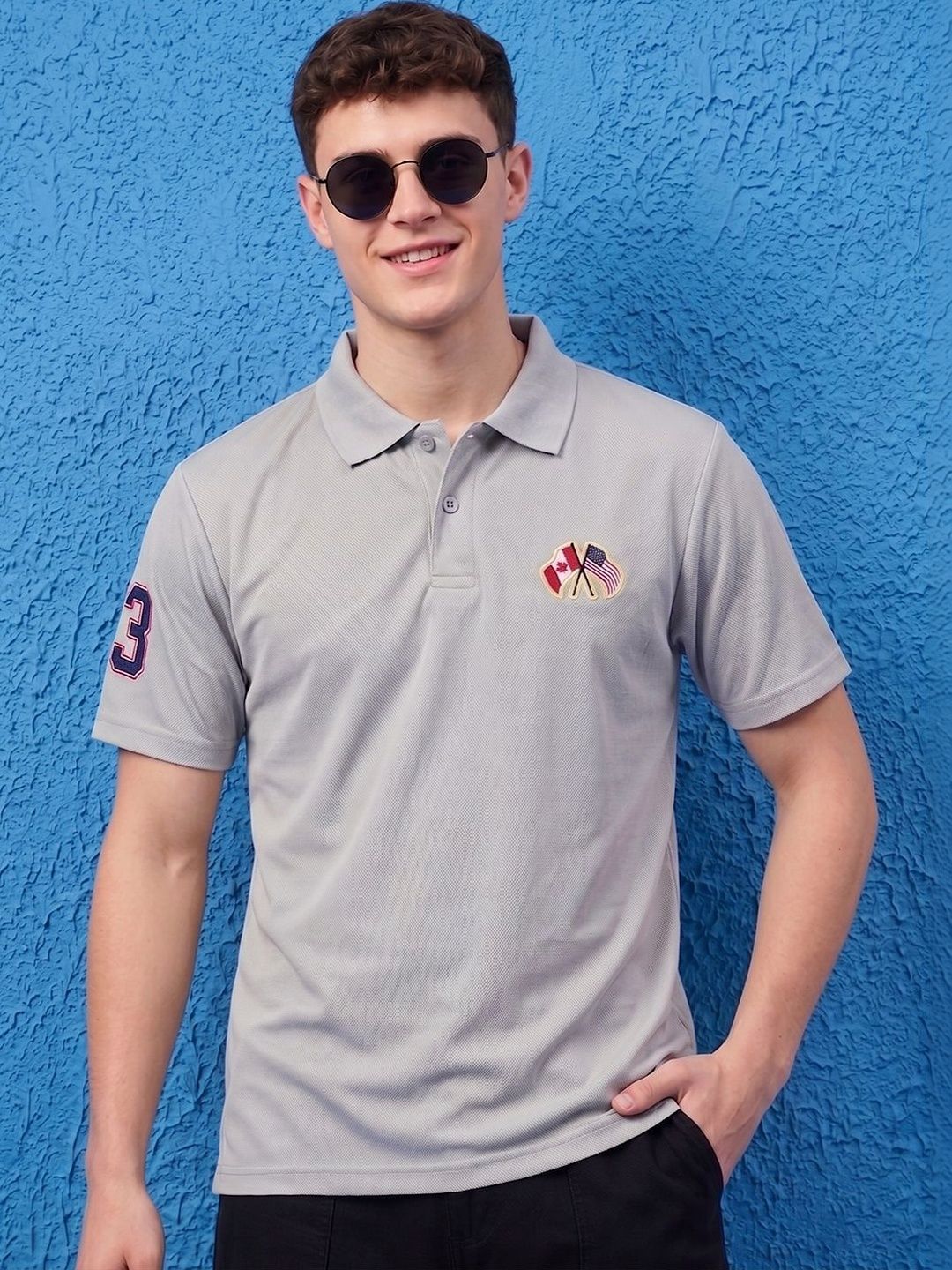 Moda Rapido Men Polo Collar T-shirt