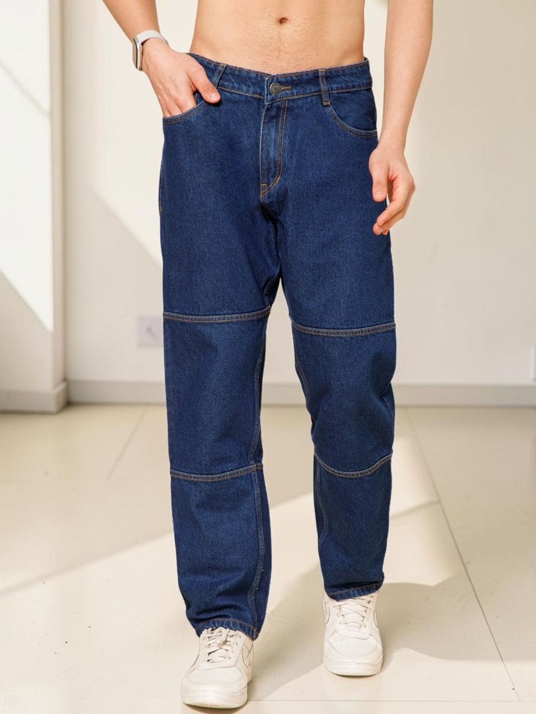 STUDIO NEXX Men Loose Relaxed Fit Mid-Rise Jeans