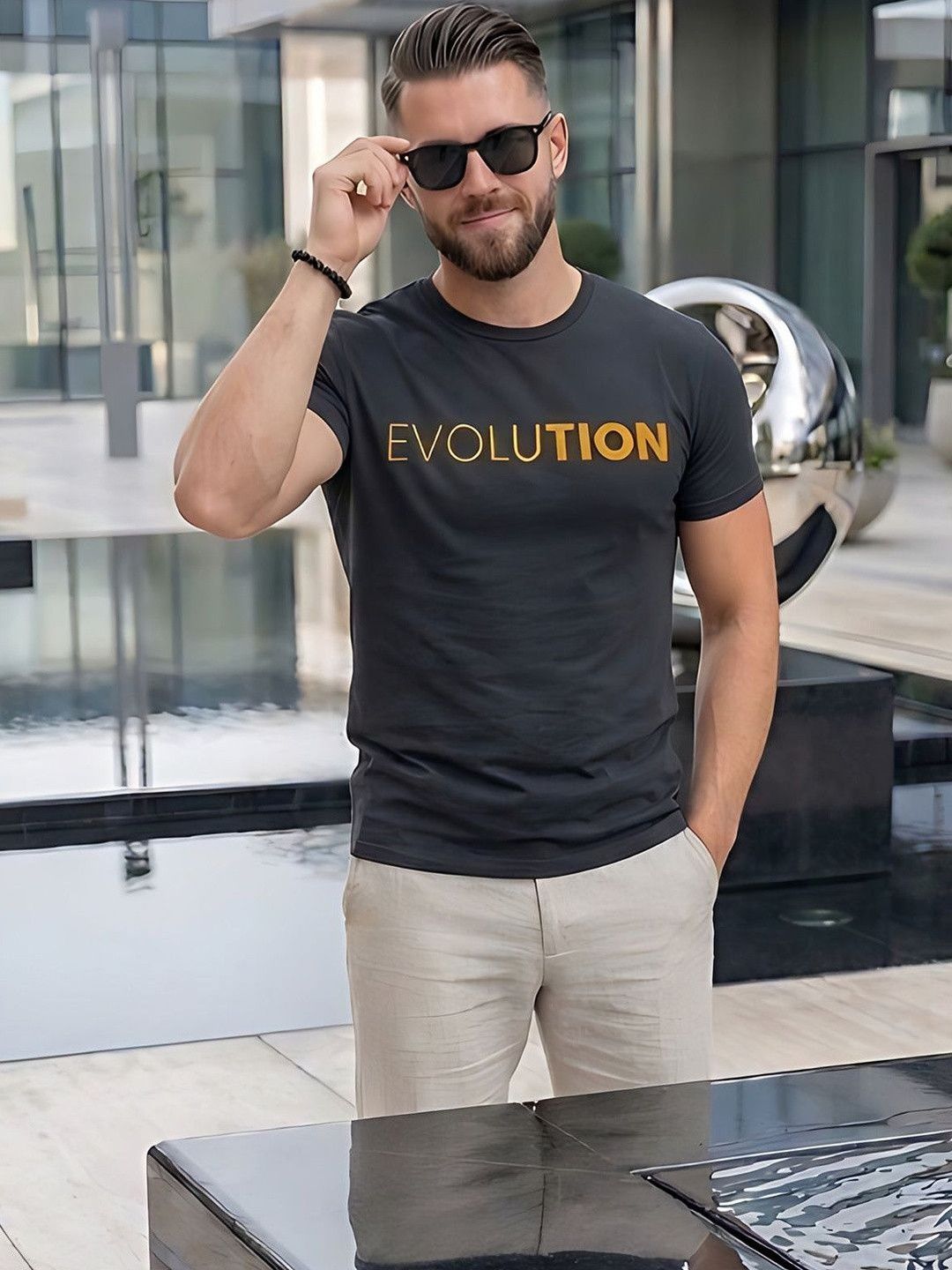 Moda Rapido Men Typography Printed T-shirt