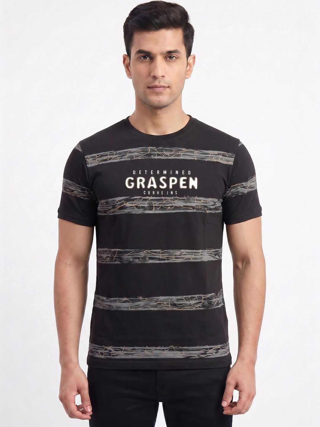 Plugin Men Typography Printed T-shirt