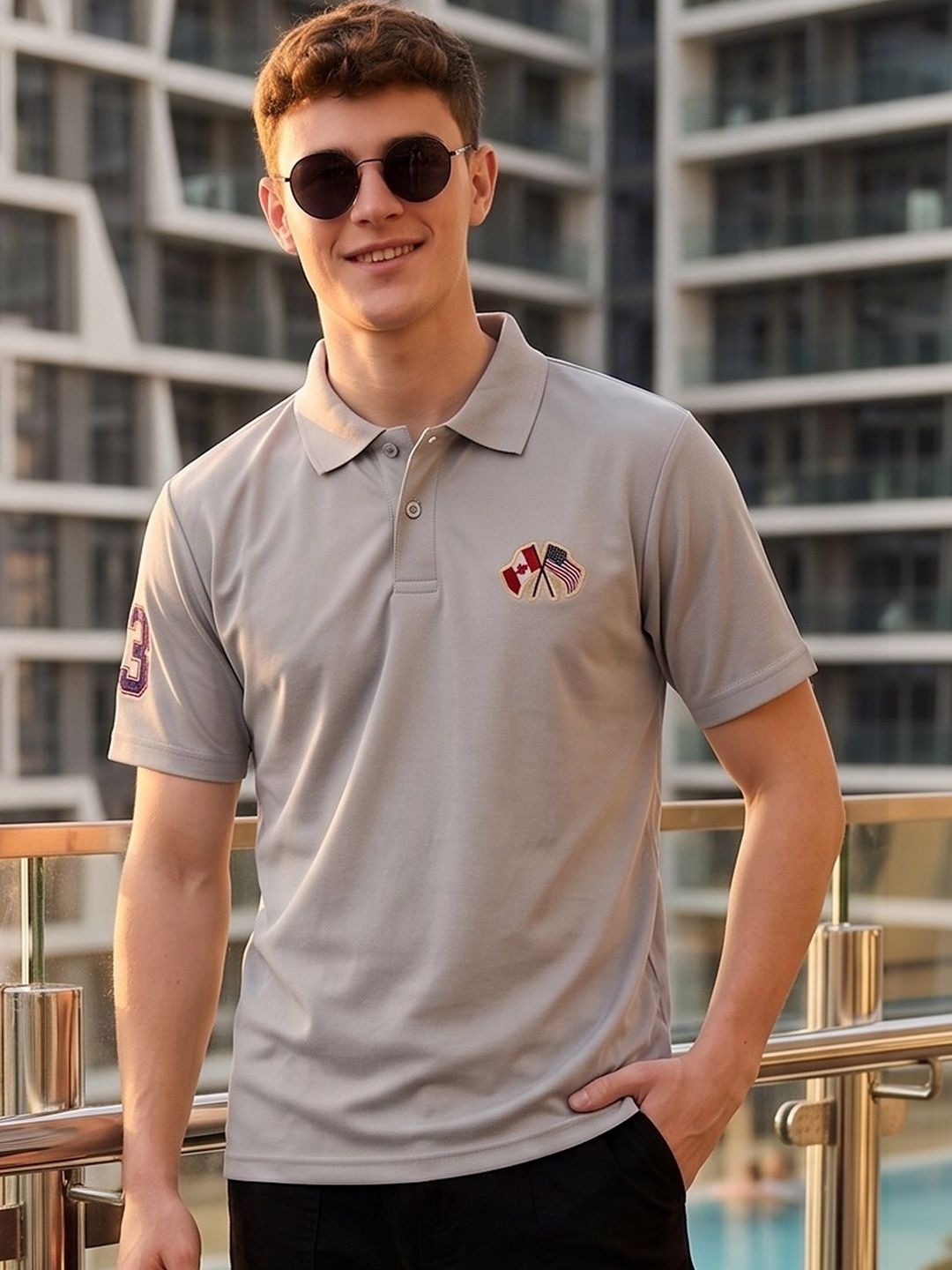 Mast & Harbour Men Brand Logo Polo Collar T-shirt