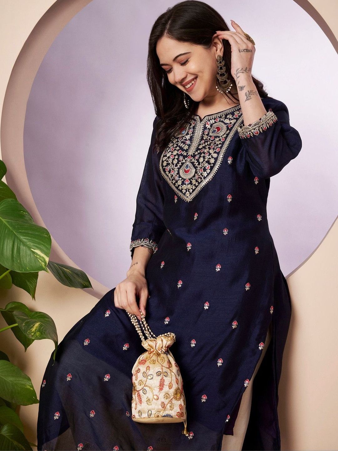 rarethread Women Floral Kurta