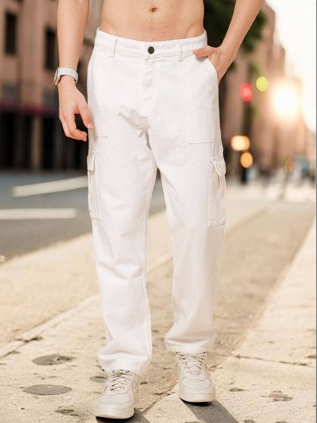 STUDIO NEXX Men Loose Relaxed Fit Mid-Rise Jeans