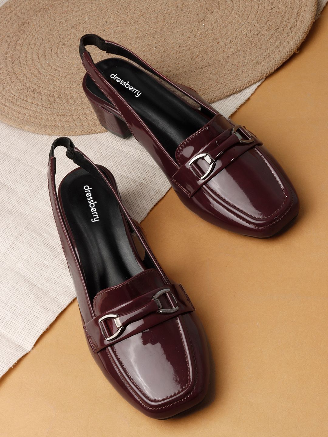 DressBerry Block Pumps with Buckles