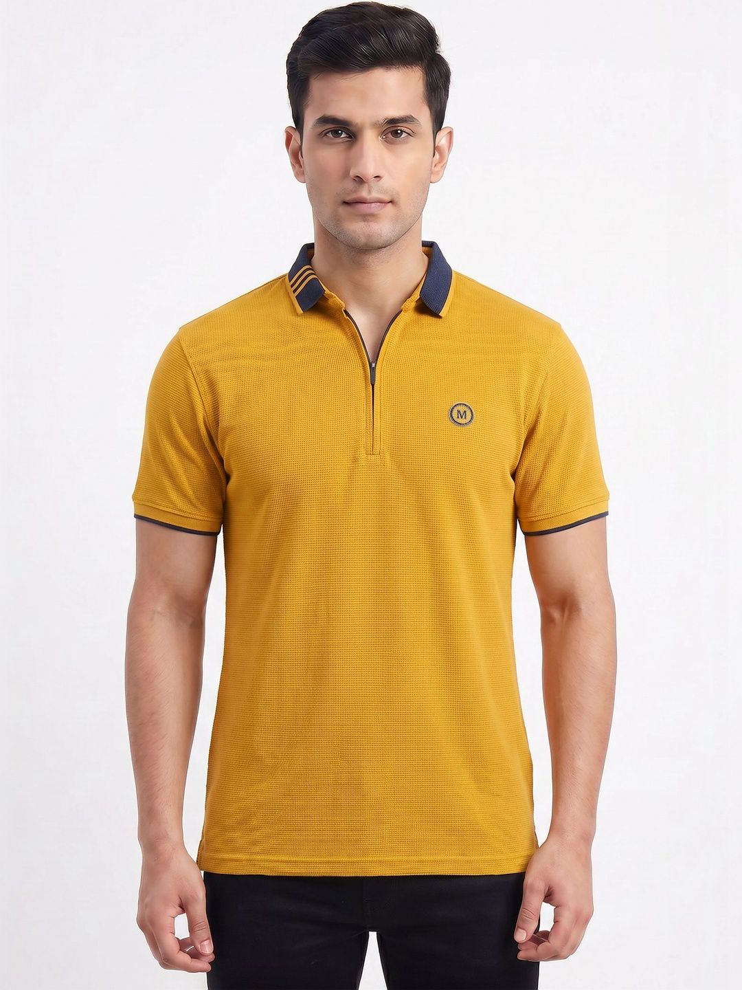 Plugin Men Brand Logo Polo Collar T-shirt