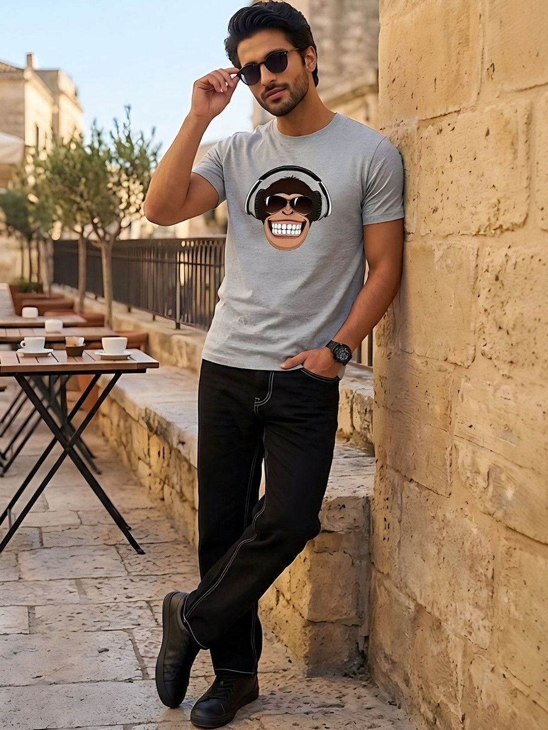 Moda Rapido Men Printed T-shirt