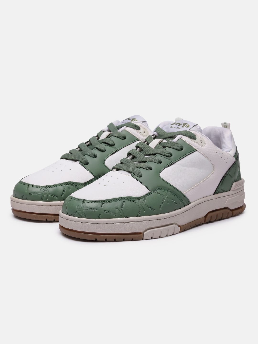 WROGN Men Colourblocked PU Lace-Up Sneakers