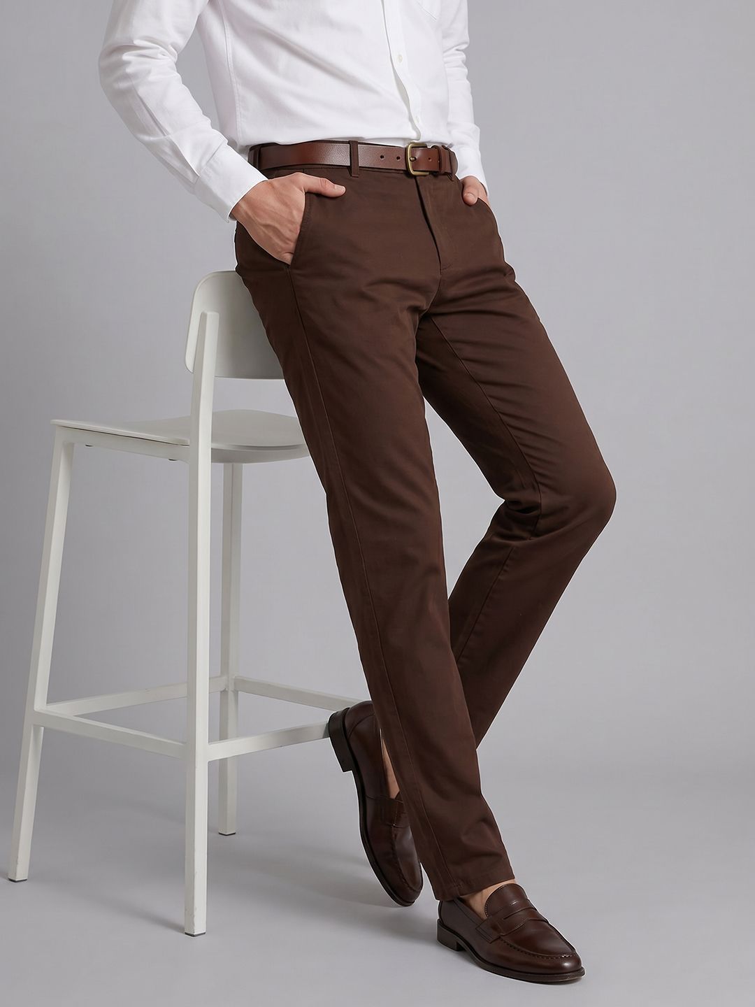 Blackberrys Men Flat-front Formal Trouser