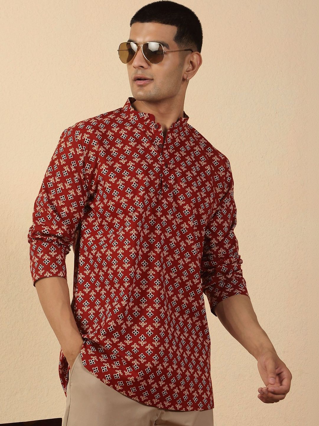 KRAFT INDIA Men Ethnic Motifs Printed Indie Prints Kurta