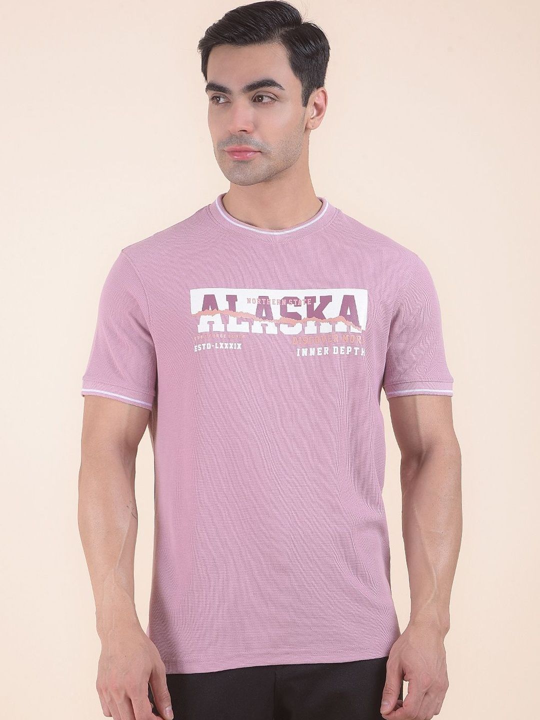 Cantabil Men Typography Printed T-shirt