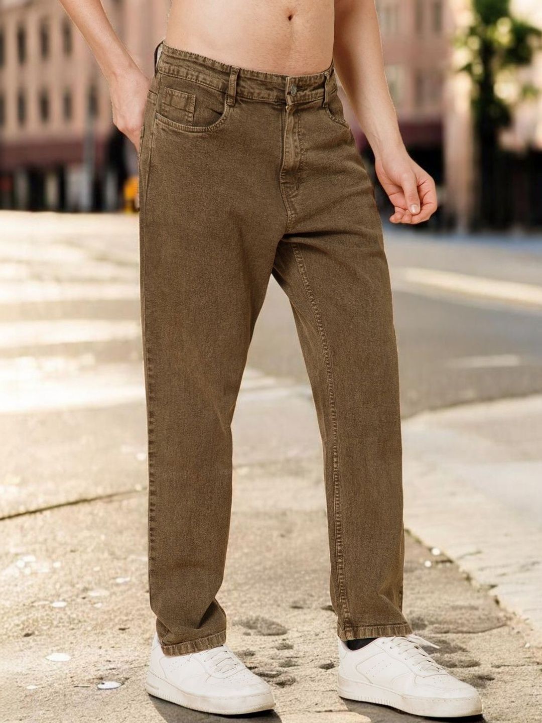STUDIO NEXX Men Loose Relaxed Fit Mid-Rise Stretchable Jeans