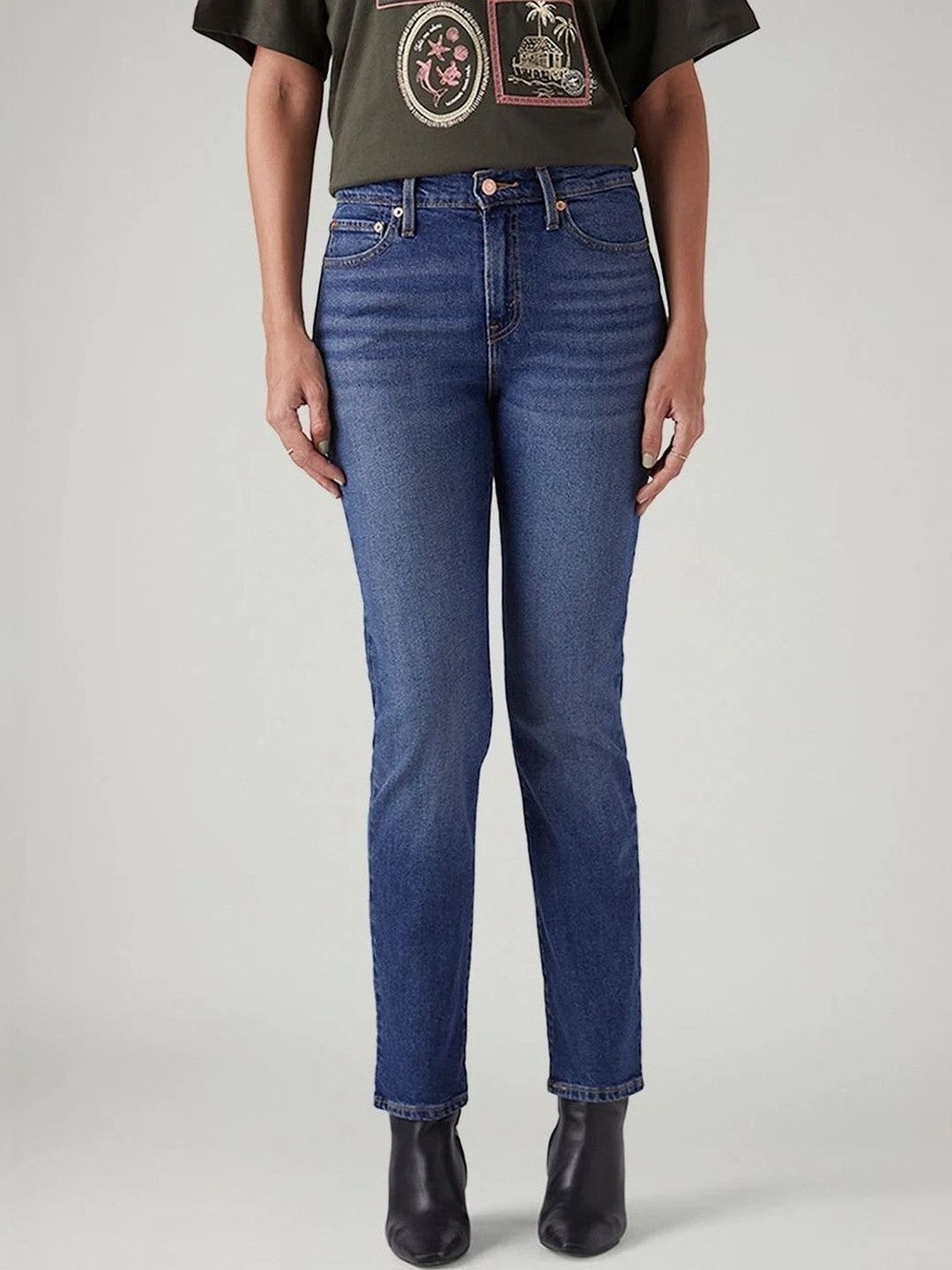 Levis Levis Women Classic Slim Fit Mid-Rise Light Fade Stretchable Jeans