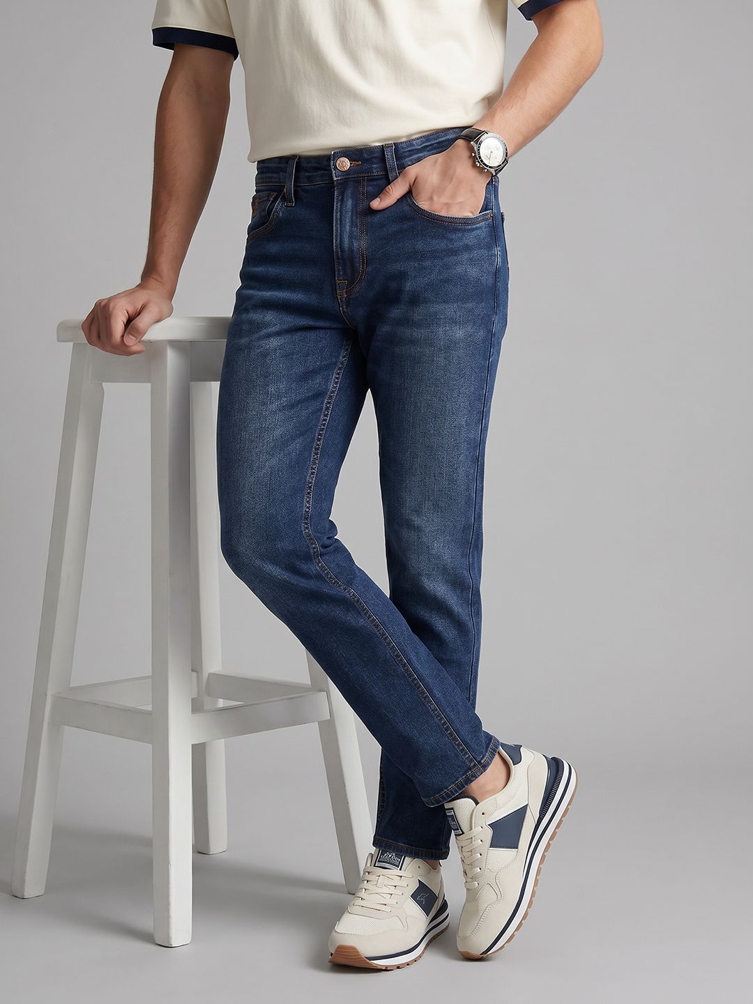 U.S. Polo Assn. Denim Co. Men Cole-Cropped Slim Fit Jeans