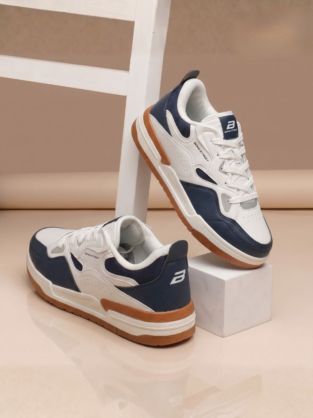 Bond Street By Red Tape Men Colourblocked PU Sneakers