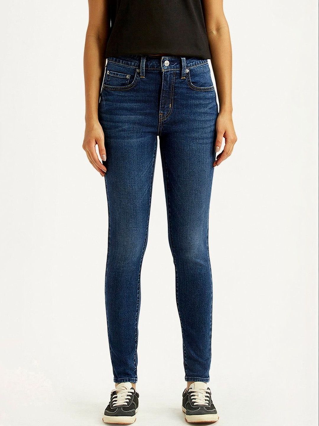 Levis Levis Women's Mid Rise Skinny Navy Jeans