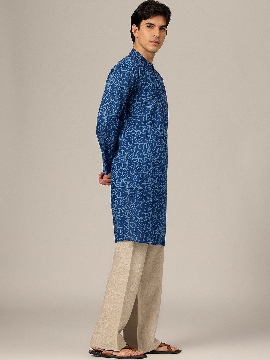 Men Paisley Printed Kurta DENNISON Men Paisley Printed Block Print Kurta