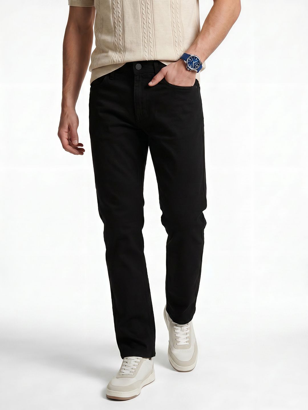 Integriti Men Straight Fit Pure Cotton Jeans