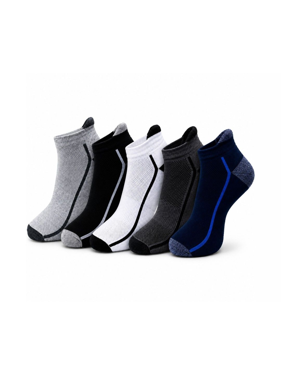 Dollar Men Pack of 5 Cotton Assorted Patterned Ankle Length Socks
