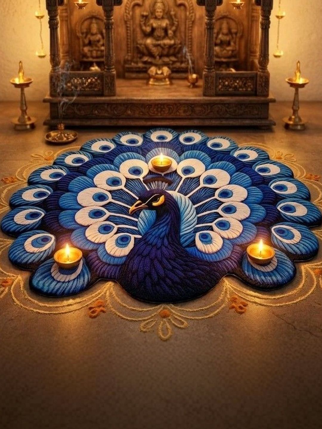 Dizen star Dizen star 5D Blue & White Anti-Skid Doormats