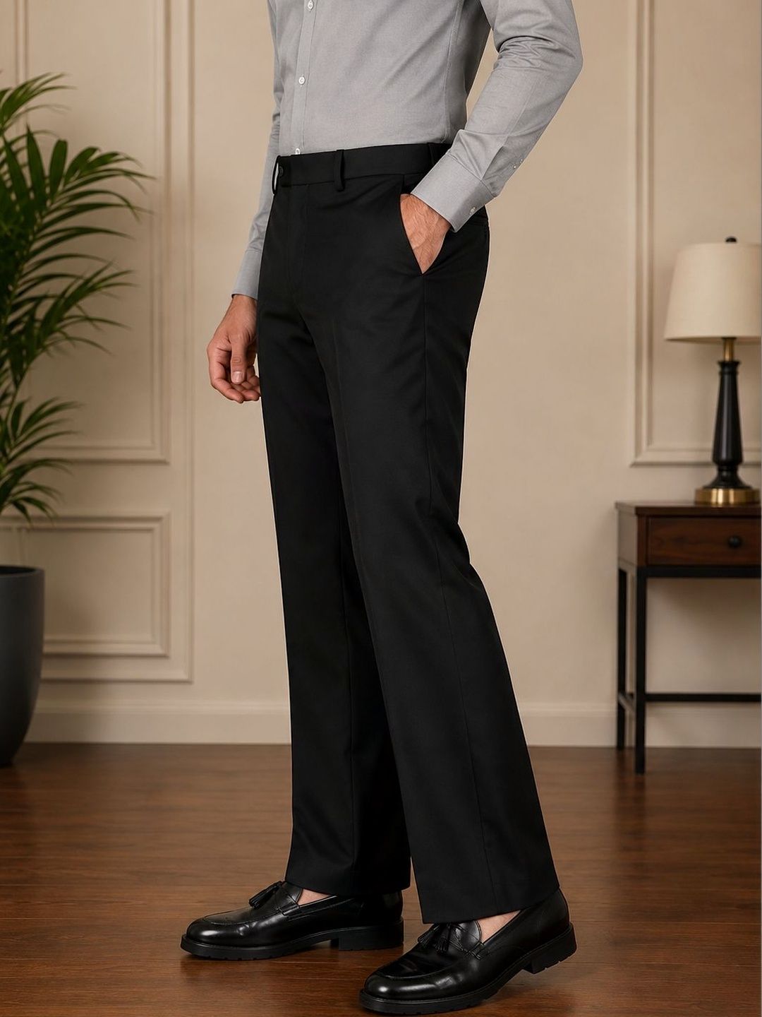 GHABA CREATION Men Easy Wash Trousers