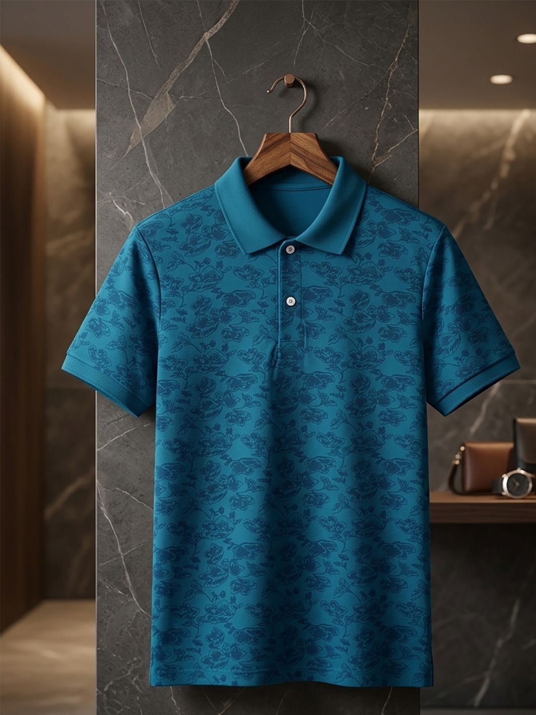Kook N Keech Men Floral Printed Polo Collar T-shirt