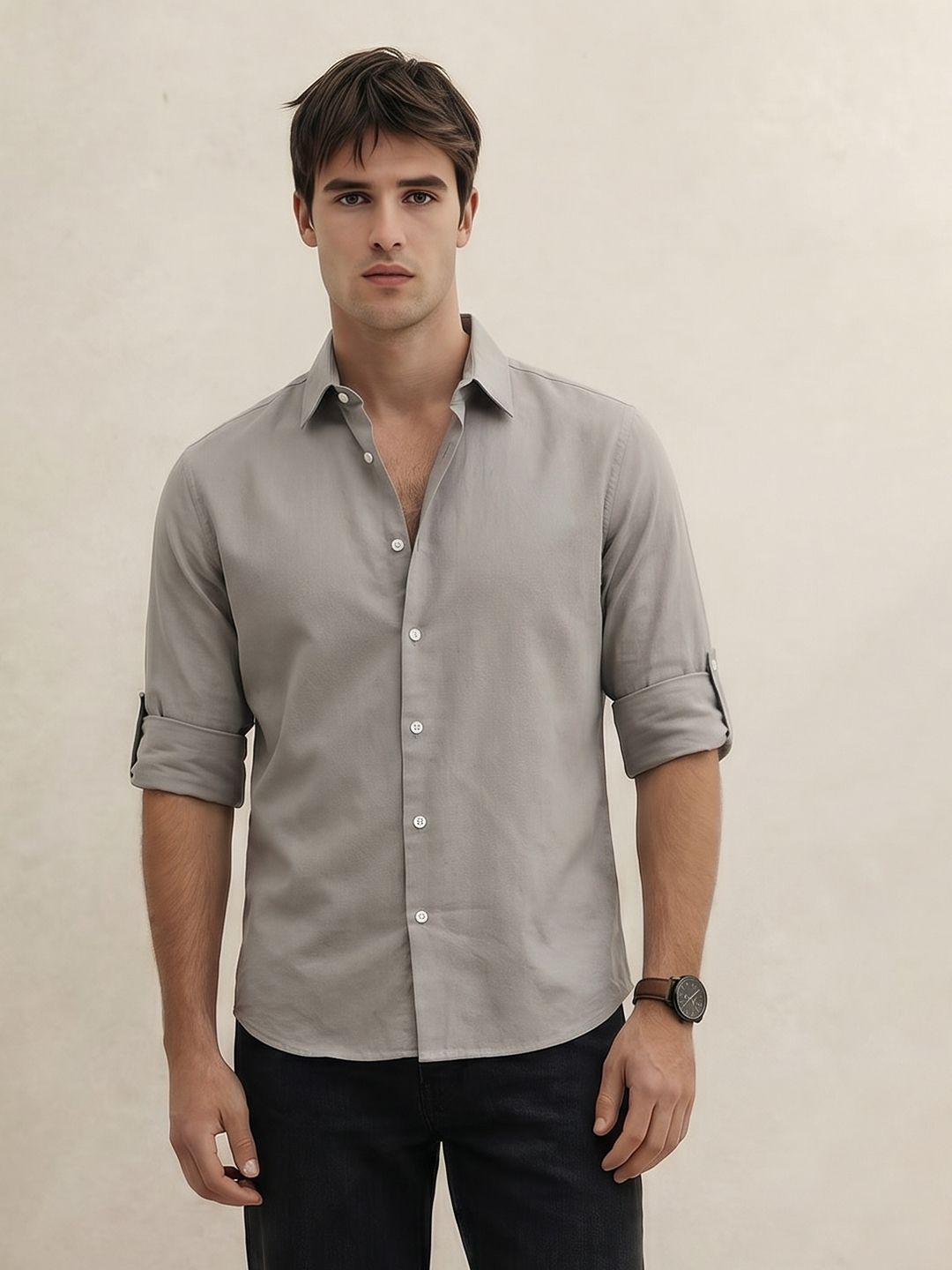 THE SHIRT CODE Pure Cotton Casual Shirt