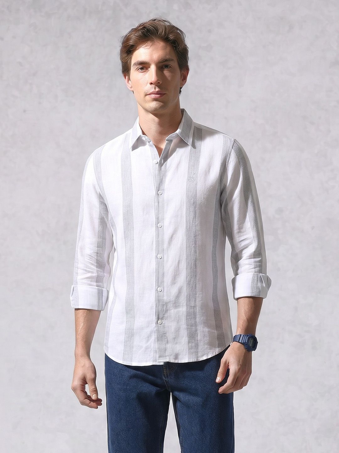 WROGN Striped Comfort Fit Casual Shirt