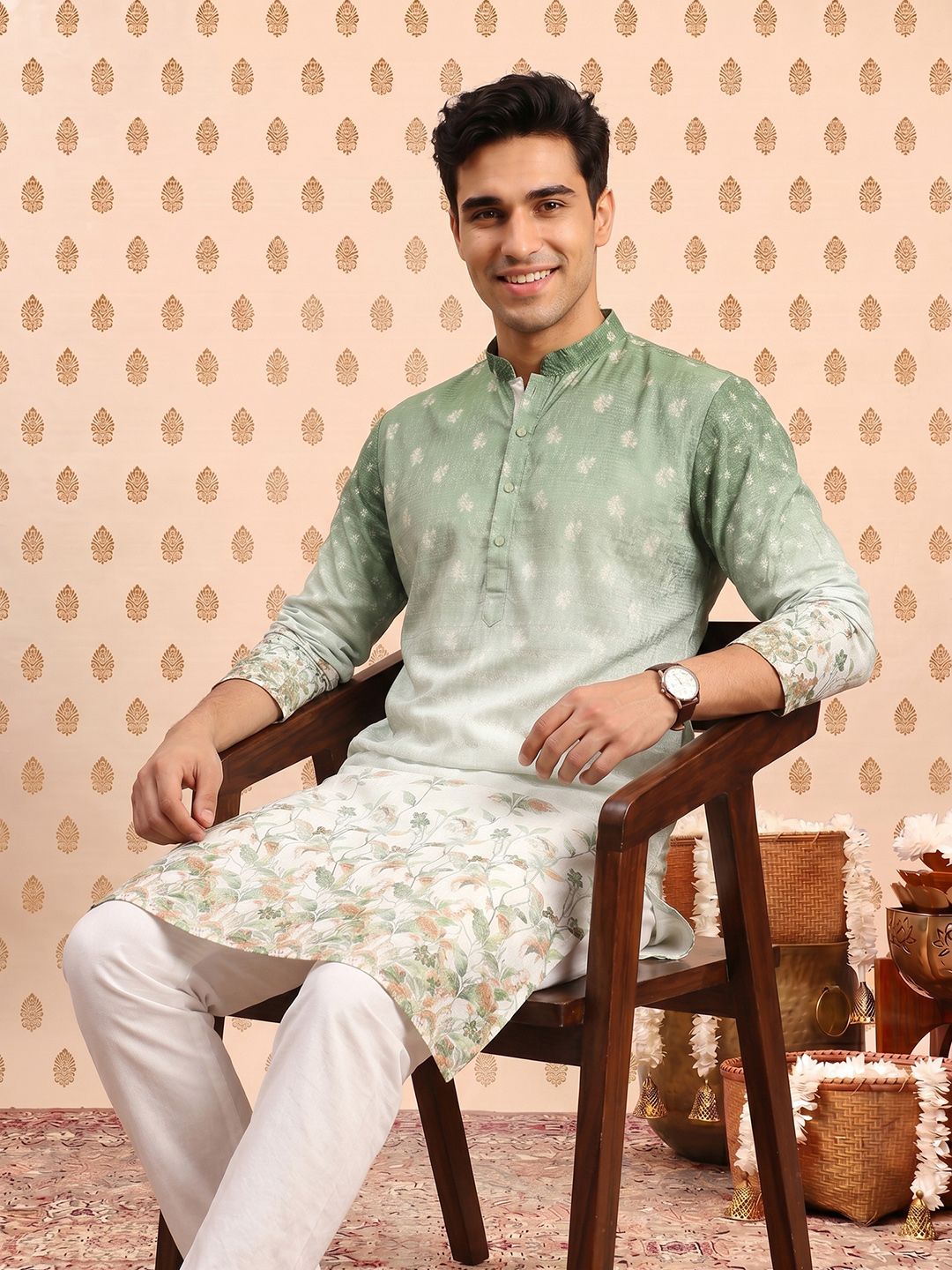 SOURAGYA SOURAGYA Self Design Printed Kurta Set