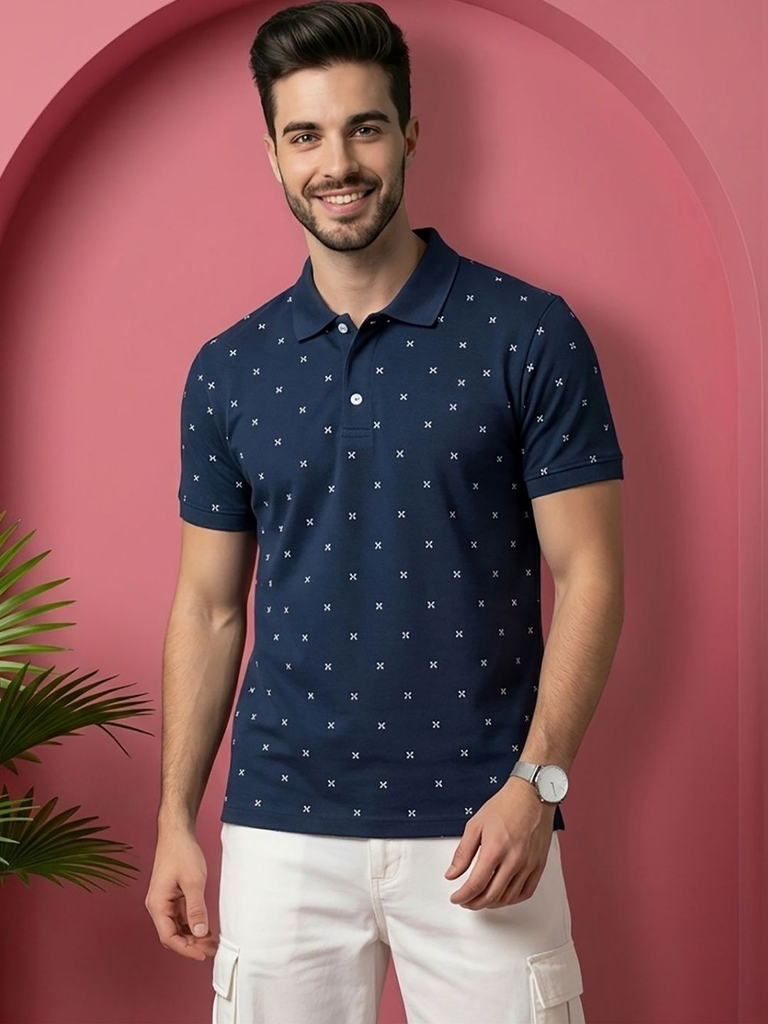 Kook N Keech Men Printed Polo Collar T-shirt