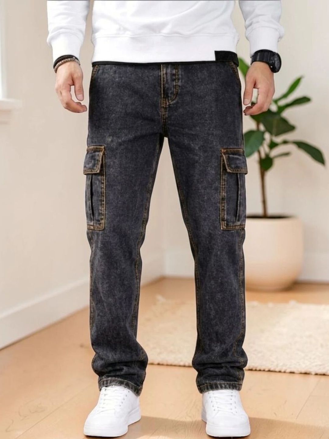 Playfeel Men Straight Fit Mid-Rise Jeans