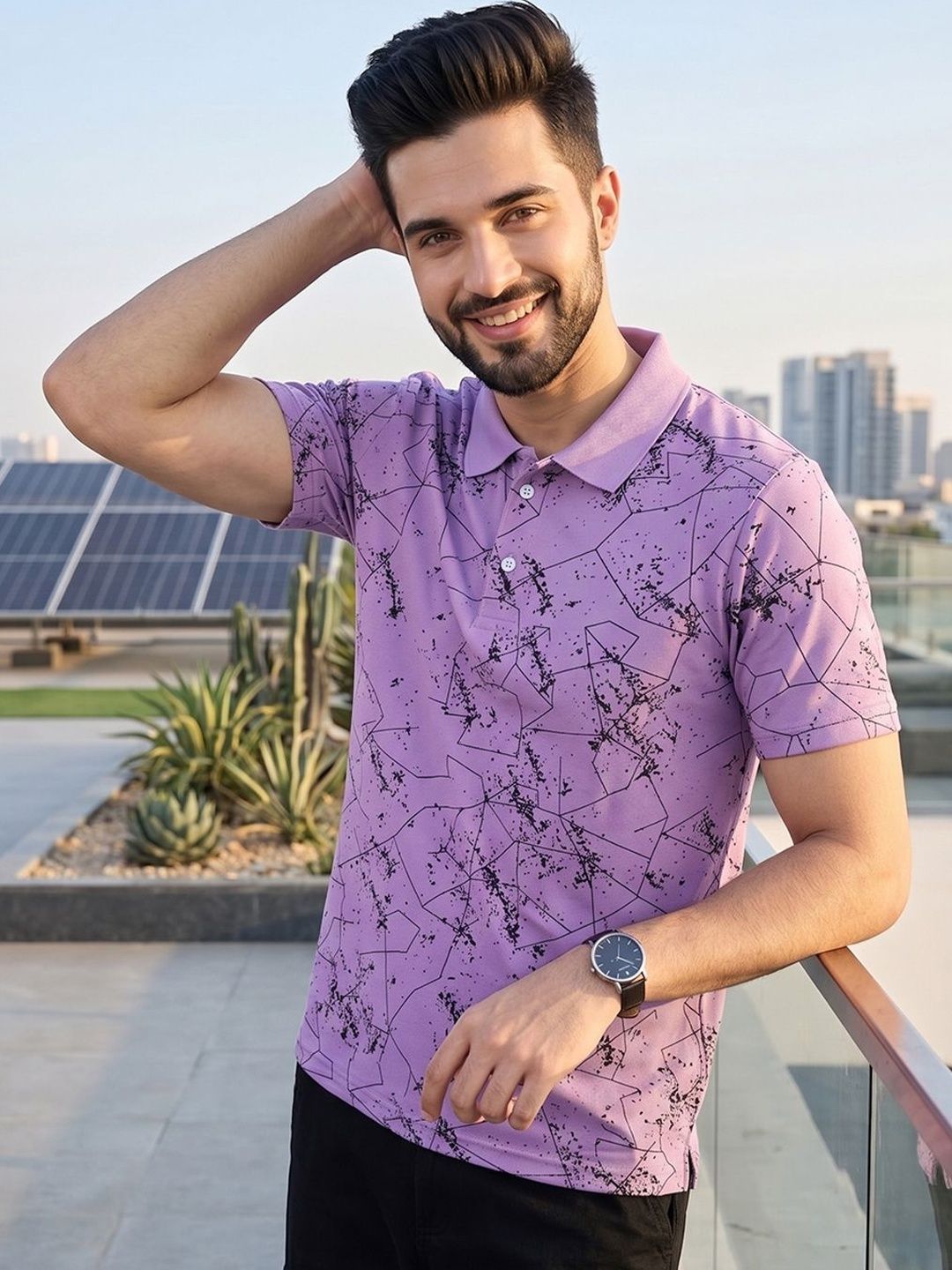 Kook N Keech Men Printed Polo Collar T-shirt