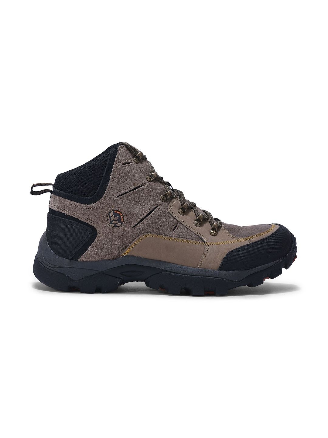 Woodland Woodland Men Colourblocked Round Toe Lace-Ups Hiking Boots